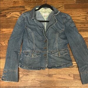 Tommy Hilfiger Blue Denim Jacket with Cropped Silhouette